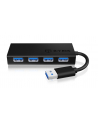 RaidSonic Icy Box 4x Port USB 3.0 Hub, Czarny - nr 3