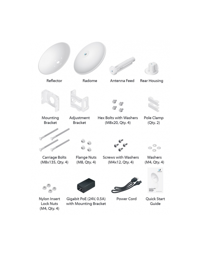 Ubiquiti Networks Ubiquiti PowerBeam AC 27dBi 5GHz 802.11ac 450+ Mbps, GigE PoE, 500mm Dish Ref. główny