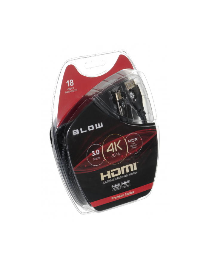 Prolech BLOW Przył.HDMI-HDMI PREMIUM 3m BLACK 4K 2.0 główny