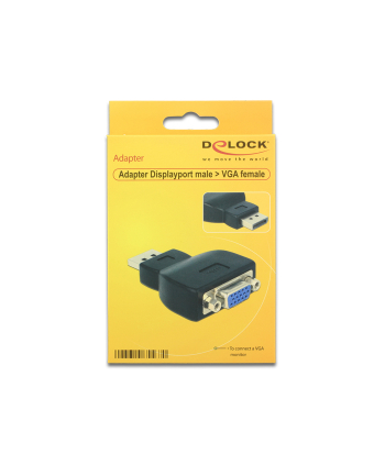 Delock adapter Displayport 1.1 (M) > VGA (F) black