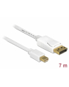 Delock kabel mini Displayport (M) - Displayport (M), 7m, white - nr 6