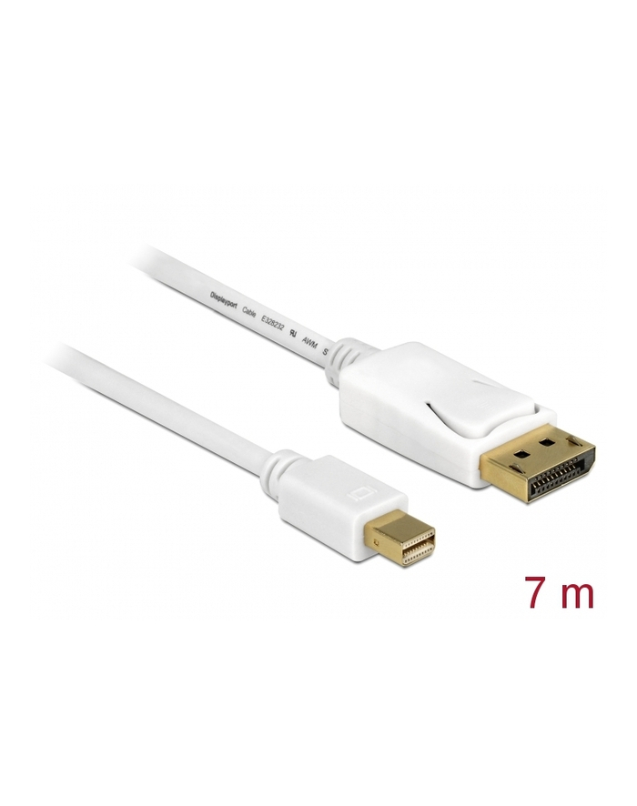 Delock kabel mini Displayport (M) - Displayport (M), 7m, white główny