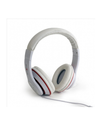 Gembird słuchawki stero LOS ANGELES z mikrofonem i regulacją głośności, białe
