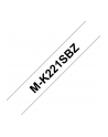 Brother Tapes MK221S 9mm white/black, P-t 55,60,65,75 not laminated - nr 21