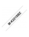 Brother Tapes MK221S 9mm white/black, P-t 55,60,65,75 not laminated - nr 24