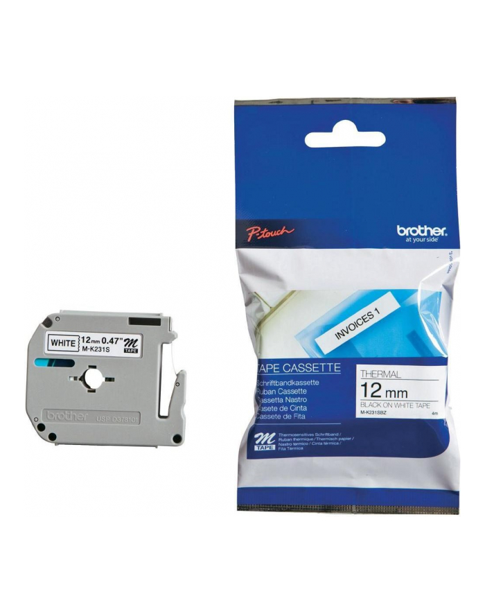 Brother Tapes MK231S 12mm wh/black, P-t 55,60,65,75 not laminated główny