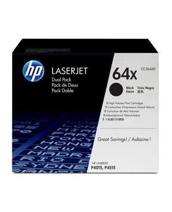 Hewlett-Packard HP Toner HP64Xx2=CC364XD  Zestaw 2xBk  2xCC364X