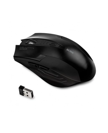 Mysz bezprzewodowa optyczna ACME MW14 nano USB duża Czarna nr 2