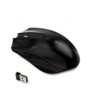 Mysz bezprzewodowa optyczna ACME MW14 nano USB duża Czarna nr 1