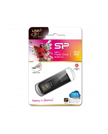 SILICON POWER 32GB, USB 3.0 FLASH DRIVE, BLAZE SERIES B50, BLACK nr 1