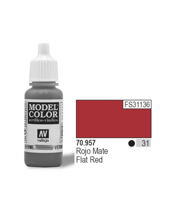 VALLEJO Farba Nr31 Flat Red Matt 17ml