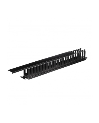 Netrack organizator kabli 19''/1U, czarny z pokrywą nr 2