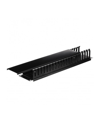 Netrack organizator kabli 19''/2U, czarny z pokrywą nr 1