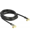 Delock Przewód antenowy męski IEC kątowy > żeński IEC kątowy RG-6/U 3 m czarny - nr 8