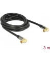 Delock Przewód antenowy męski IEC kątowy > żeński IEC kątowy RG-6/U 3 m czarny - nr 9