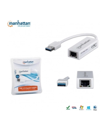 Manhattan Karta sieciowa Gigabit USB 3.0 10/100/1000 Mb/s