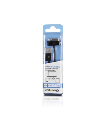 Whitenergy Kabel USB 2.0 do iPhone 4 transfer/ładowanie 30cm czarny nr 1