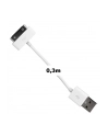 Whitenergy Kabel USB 2.0 do iPhone 4 transfer/ładowanie 30cm biały - nr 2