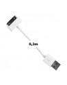 Whitenergy Kabel USB 2.0 do iPhone 4 transfer/ładowanie 30cm biały - nr 6