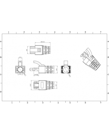 Netrack osłonka na wtyk RJ45 kat. 5e UTP, szerokość 12mm, wkładana (100 szt)