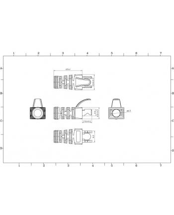 Netrack osłonka na wtyk RJ45 kat. 6 FTP, szerokość 12mm, wkładana (100 szt)