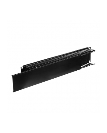 Netrack organizator kabli 19''/2U, czarny z pokrywą