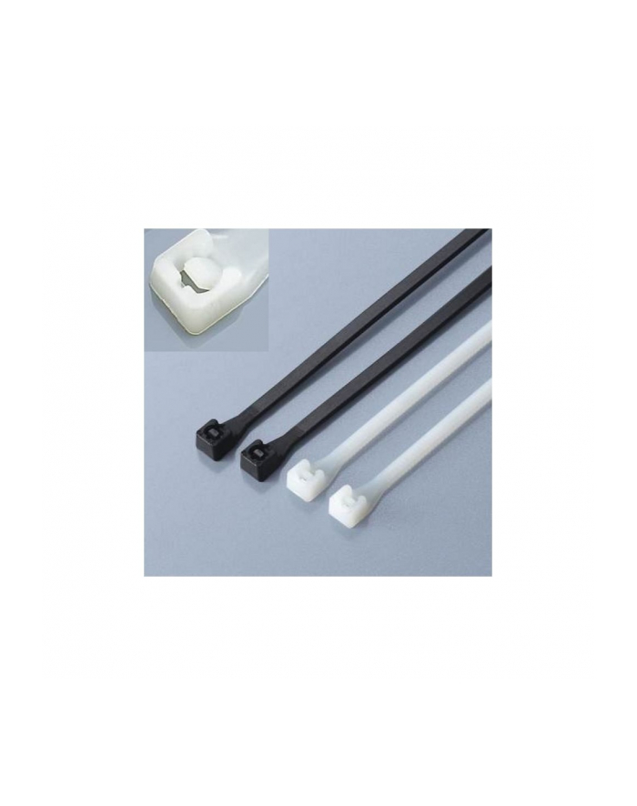 Techly Nylonowe opaski zaciskowe 142 x 3.5mm 100szt czarne główny