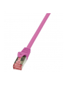 LOGILINK Patchcord Cat.6 S/FTP PIMF PrimeLine 1m, różowy - nr 1