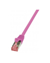 LOGILINK Patchcord Cat.6 S/FTP PIMF PrimeLine 1m, różowy - nr 3