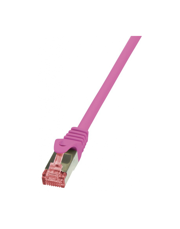 LOGILINK Patchcord Cat.6 S/FTP PIMF PrimeLine 1m, różowy główny