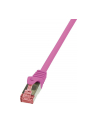 LOGILINK Patchcord Cat.6 S/FTP PIMF PrimeLine 1m, różowy - nr 6