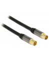 Delock Przewód antenowy IEC Plug > IEC Jack RG-6/U 1m black - nr 4