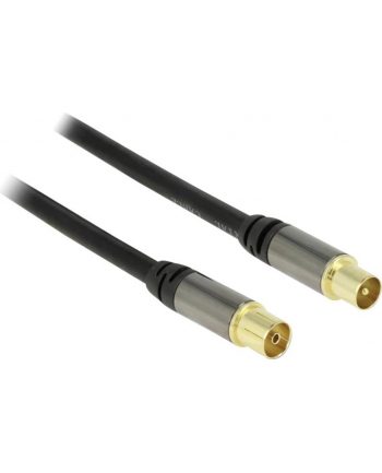 Delock Przewód antenowy IEC Plug > IEC Jack RG-6/U 5m black