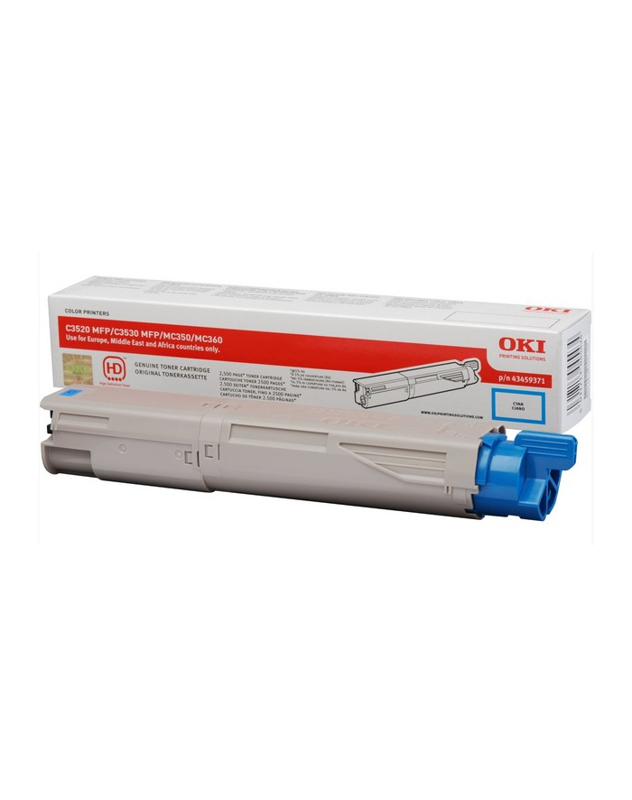 OKI Toner Niebieski C3520/C3530-TC=43459371=C3520MFP  C3530 MFP  MC350  MC360 (zastąpił 43459323)  2500 str. główny