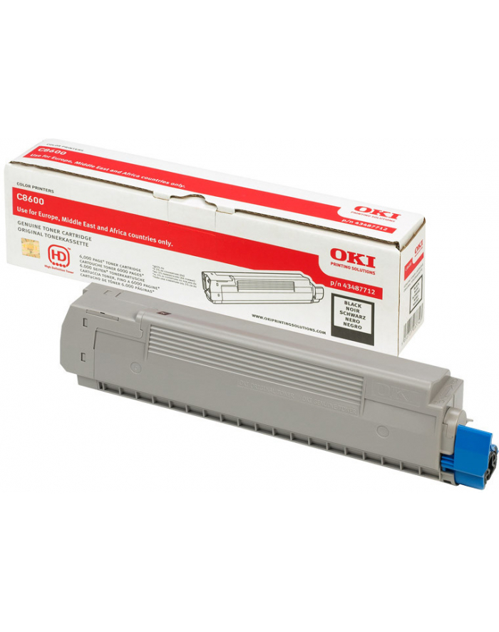 OKI Toner Czarny C8600-TBtypC=43487712=C8600  C8800  6000 str. główny