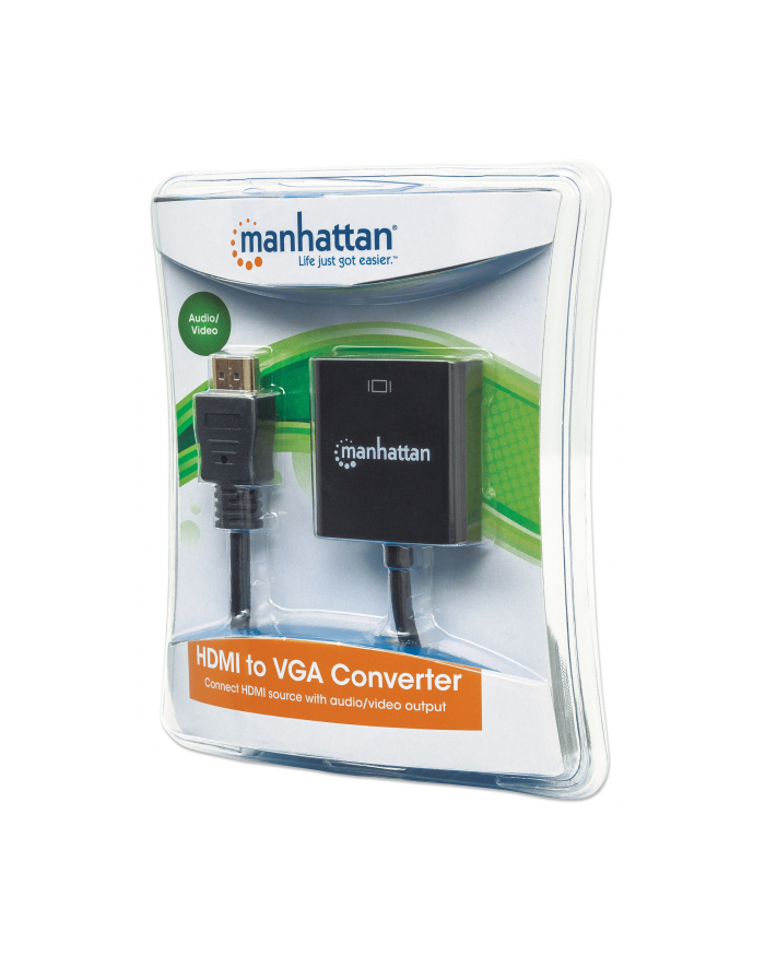 Manhattan Konwerter HDMI męski na VGA żeński z audio główny