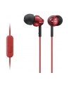 Sony MDR-EX110APW Słuchawki douszne zamknięte  czerwone AP (z mikrofonem) - nr 15