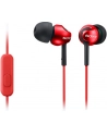 Sony MDR-EX110APW Słuchawki douszne zamknięte  czerwone AP (z mikrofonem) - nr 17