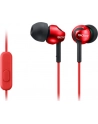 Sony MDR-EX110APW Słuchawki douszne zamknięte  czerwone AP (z mikrofonem) - nr 18