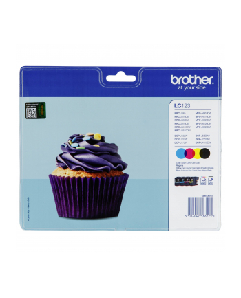 BROTHER Tusz LC123VALBP=LC-123VALBP  Zestaw CMYBk  LC123C+LC123M+LC123Y+LC123BK