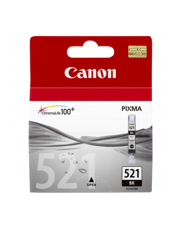 CANON Tusz Czarny CLI-521BK=CLI521Bk=2933B001  665 str.  9 ml główny