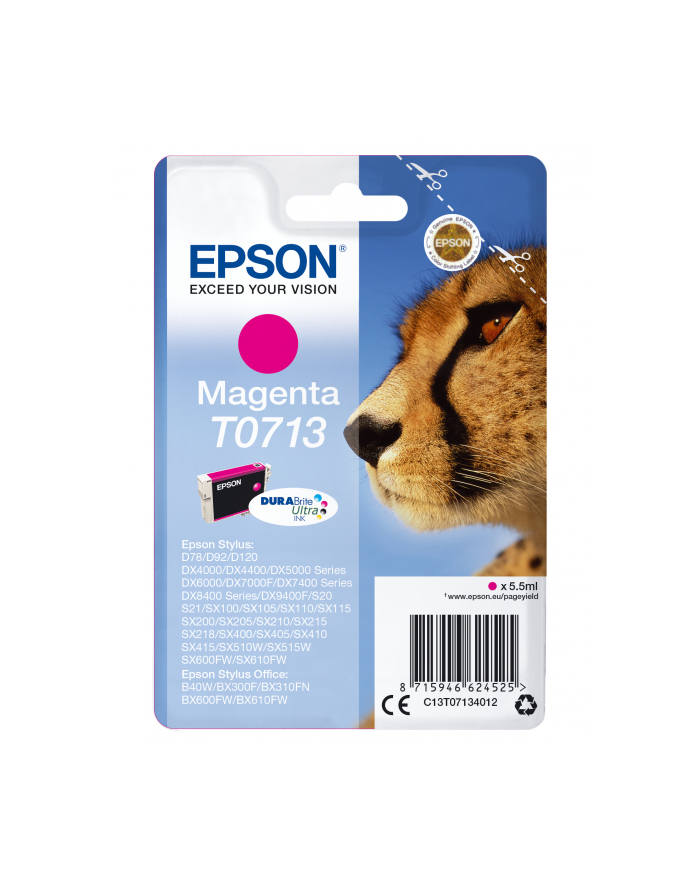 EPSON Tusz Czerwony T0713=C13T07134011  8 ml główny