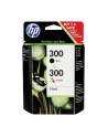 Hewlett-Packard HP Tusz HP300+HP300=CN637EE  Zestaw Bk+Kolor  CC640EE+CC643EE - nr 62