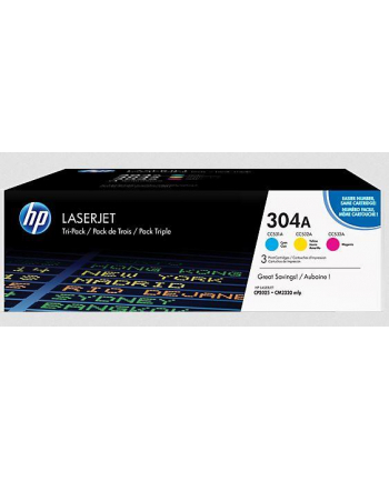 Hewlett-Packard HP Toner HP304A=CF372AM  Zestaw CMY  CC531A+CC533A+CC532A