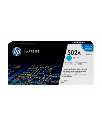 Hewlett-Packard HP Toner Niebieski HP502A=Q6471A  4000 str.