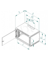 Triton 19  Szafa wisząca jednosekcyjna RBA-06-AS4-CAX-A1 (6U  400mm głębokość  przeszklone drzwi  kolor jasnoszary RAL7035) - nr 19