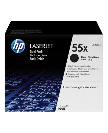 Hewlett-Packard HP Toner HP55Xx2=CE255XD  Zestaw 2xBk  2xCE255X nr 1
