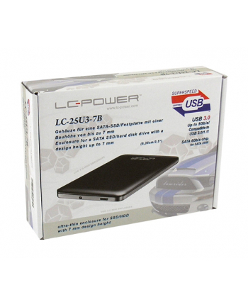 LC POWER Obudowa HDD LC-POWER LC-25U3-7B 2,5'' SATA USB3.0 Czarna