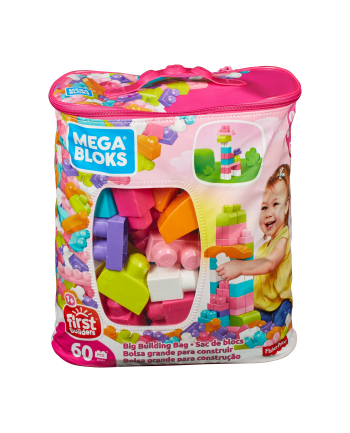 MEGA BLOKS Klocki 60 el. torba różowa