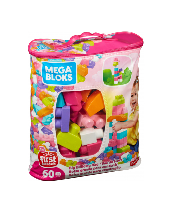 MEGA BLOKS Klocki 60 el. torba różowa
